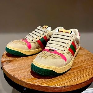 Gucci Screener Leather Sneakers - RARELY WORN!